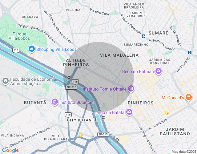 Imóvel no mapa