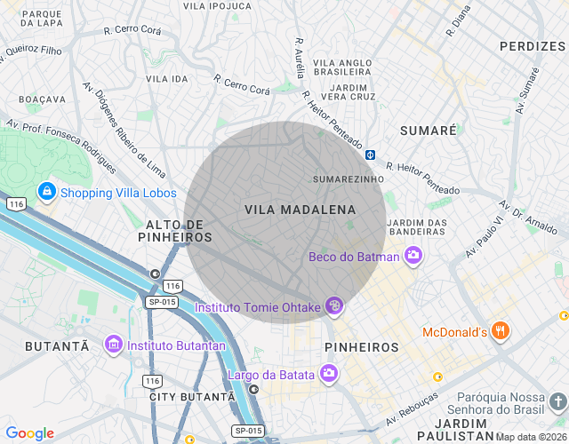 Imóvel no mapa
