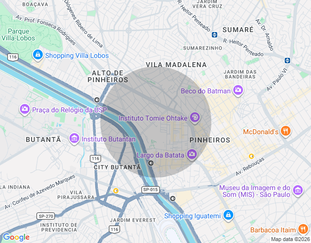 Imóvel no mapa