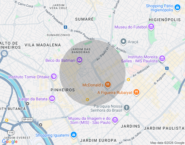 Imóvel no mapa