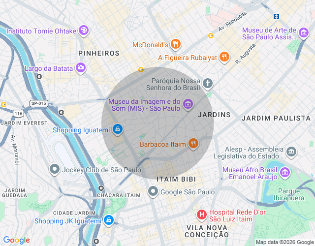 Imóvel no mapa