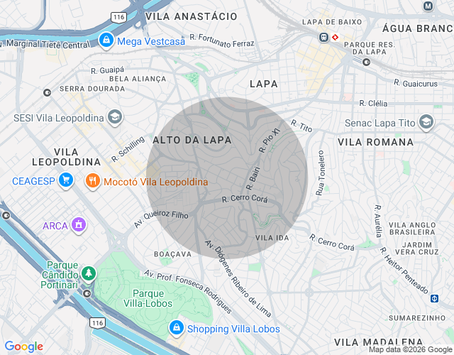 Imóvel no mapa