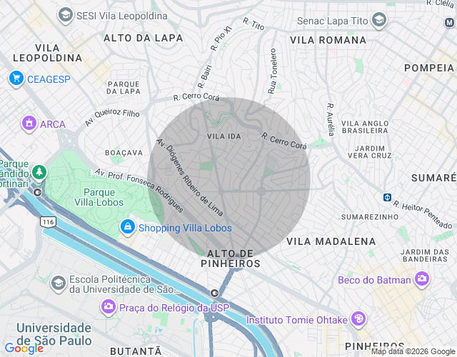 Imóvel no mapa