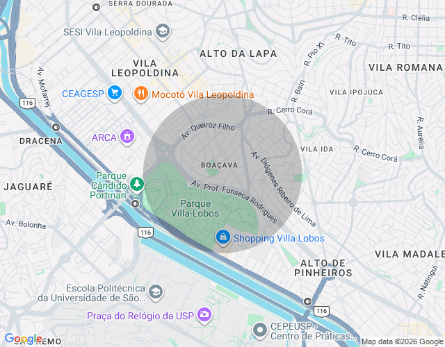 Imóvel no mapa