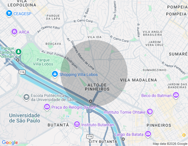 Imóvel no mapa
