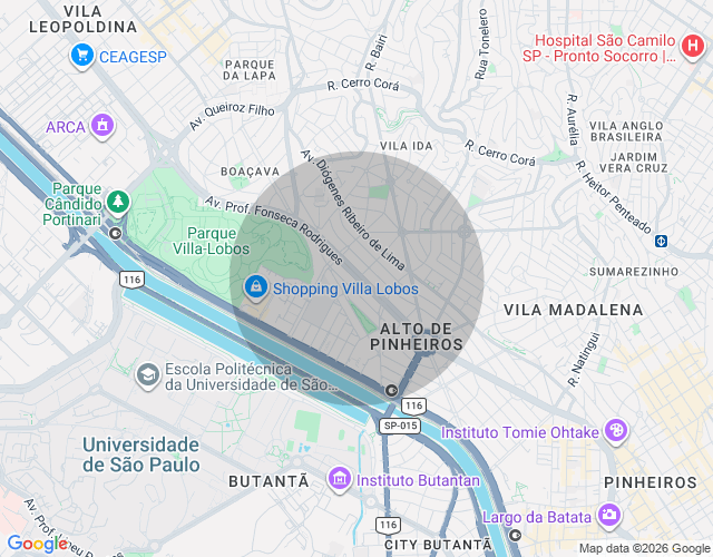 Imóvel no mapa