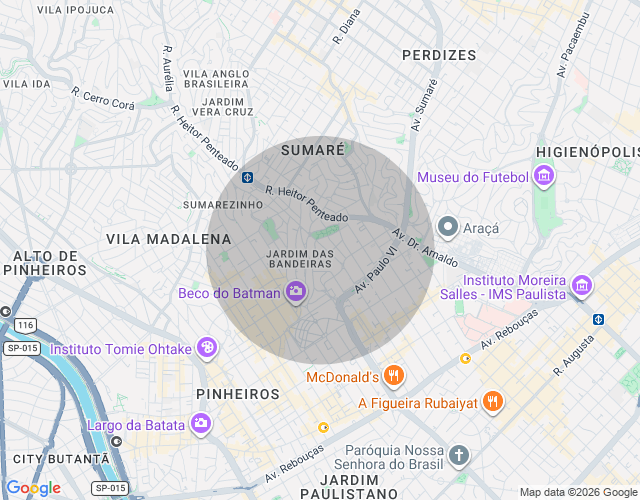 Imóvel no mapa