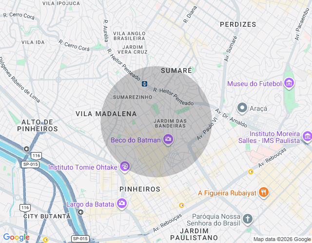 Imóvel no mapa
