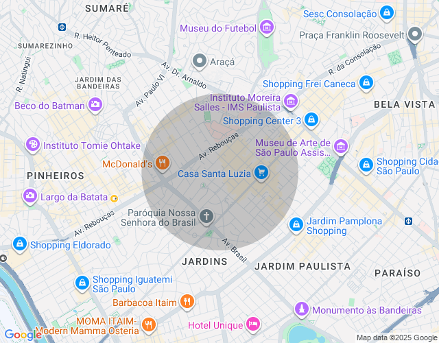 Imóvel no mapa