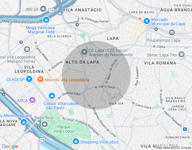 Imóvel no mapa
