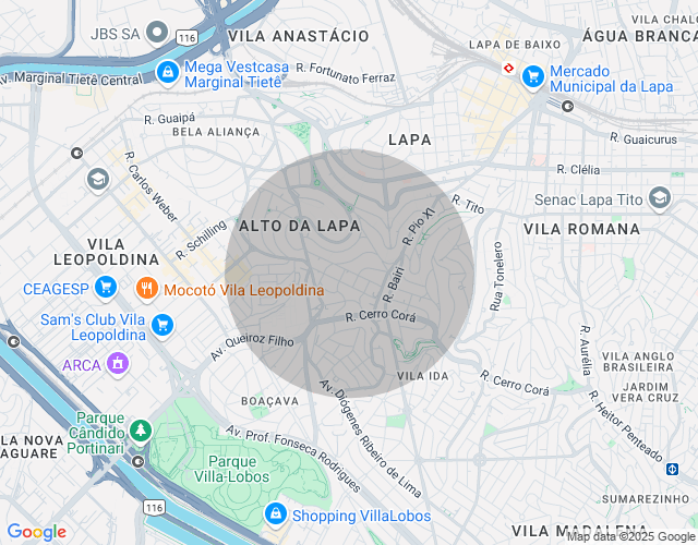 Imóvel no mapa