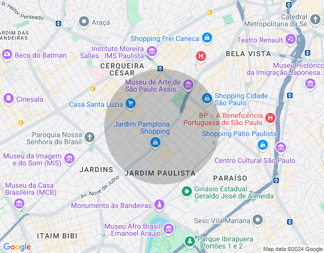 Imóvel no mapa