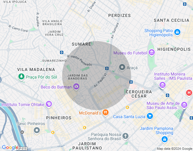 Imóvel no mapa