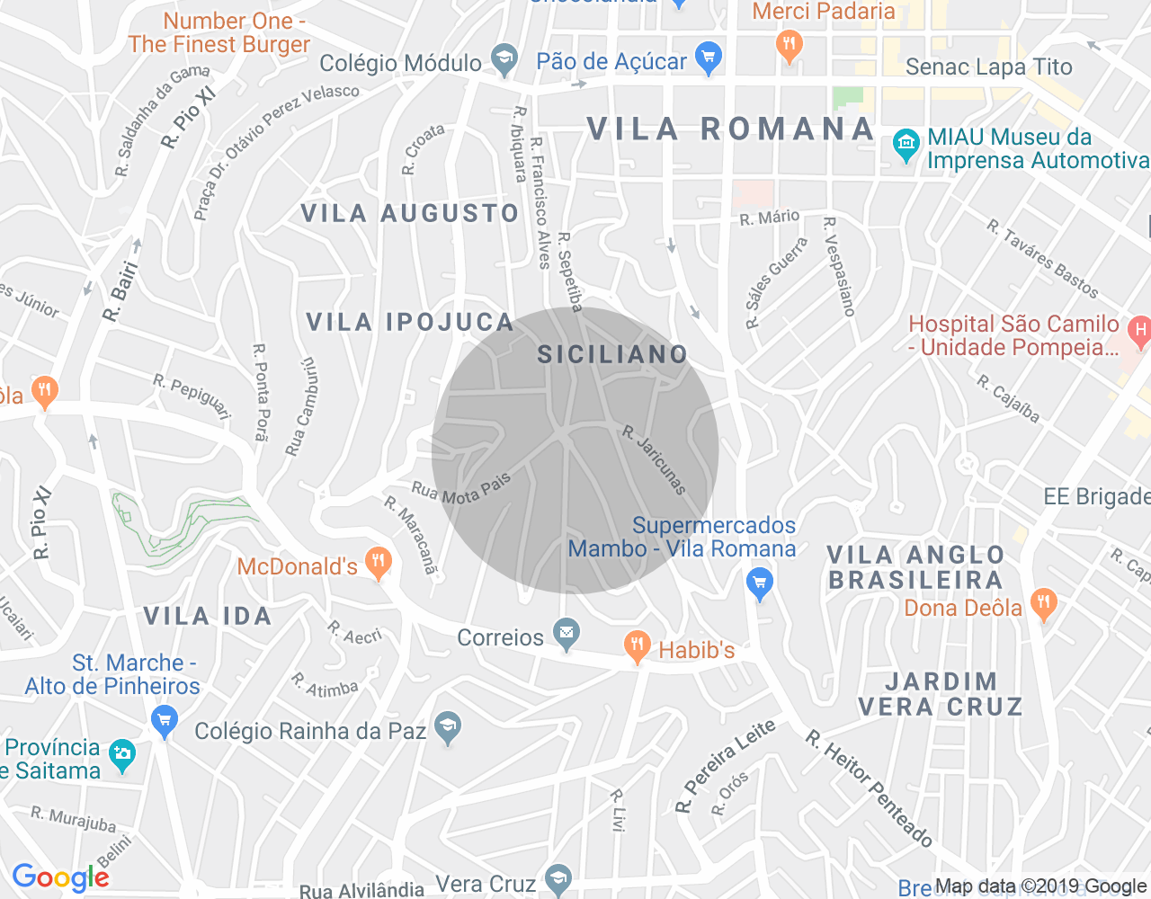 Imóvel no mapa