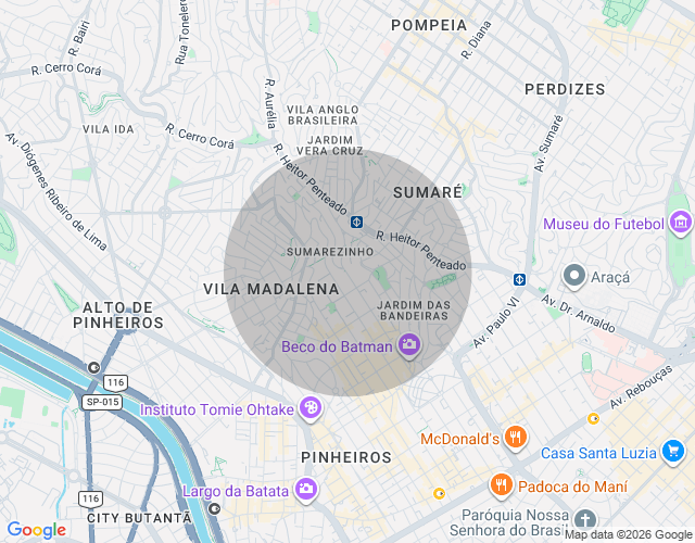 Imóvel no mapa