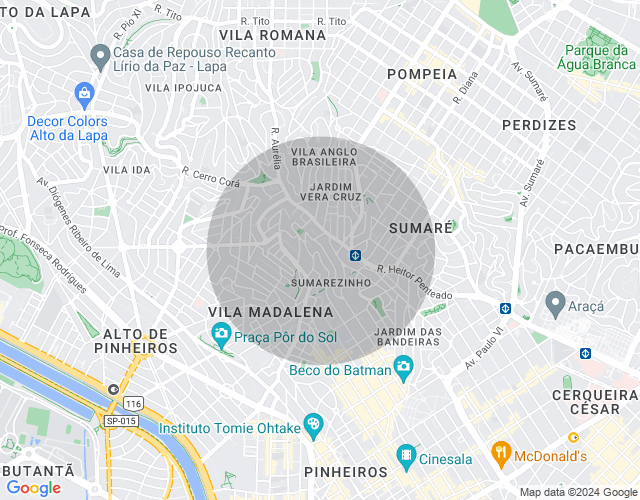 Imóvel no mapa