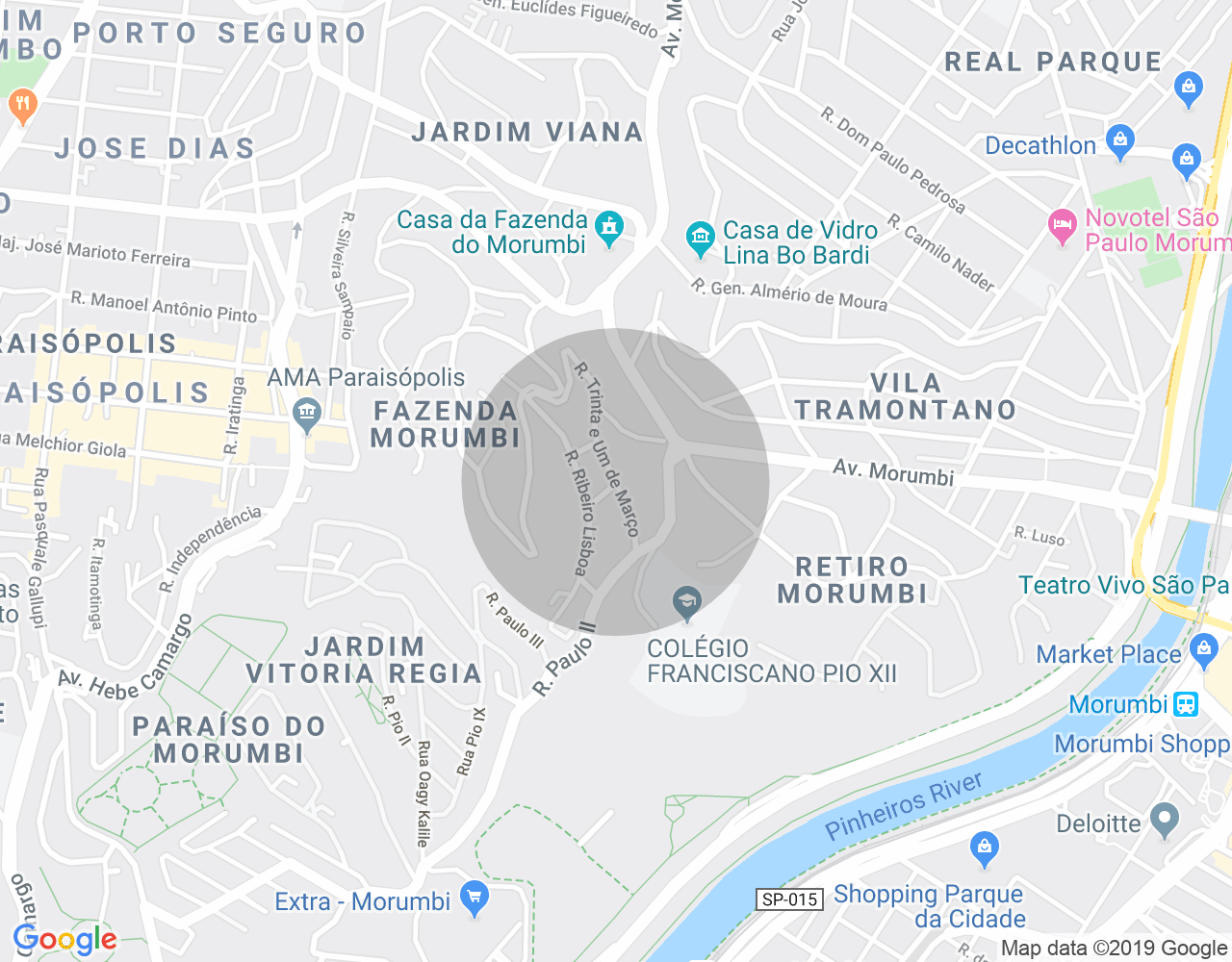 Imóvel no mapa