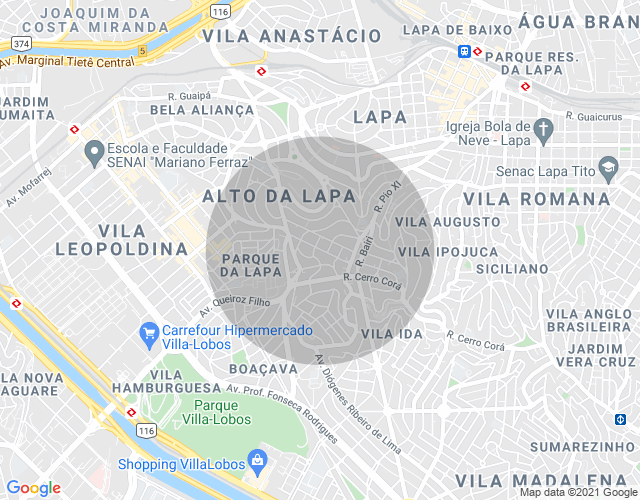Imóvel no mapa