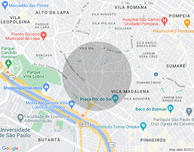 Imóvel no mapa