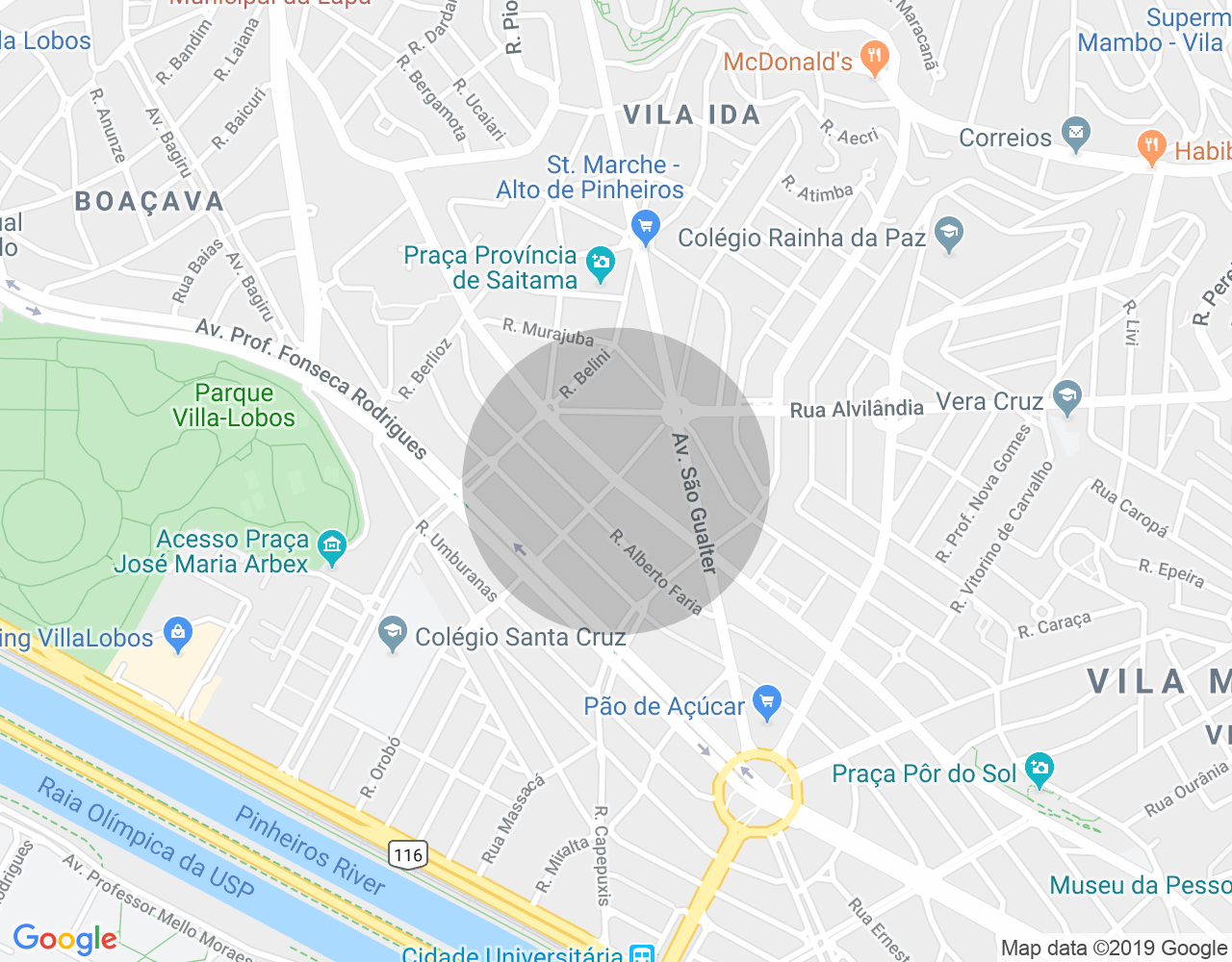 Imóvel no mapa