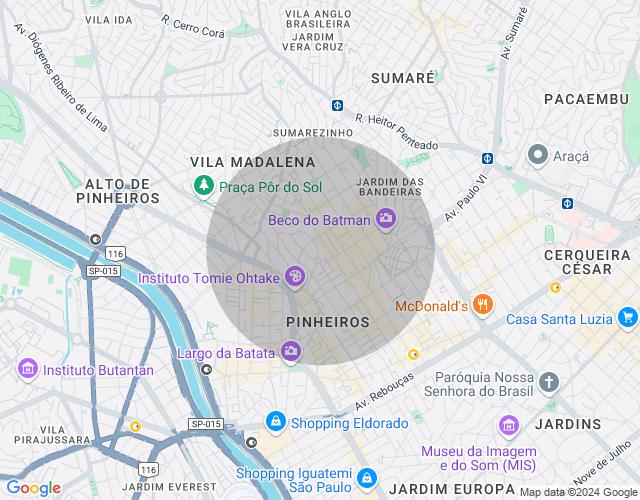 Imóvel no mapa