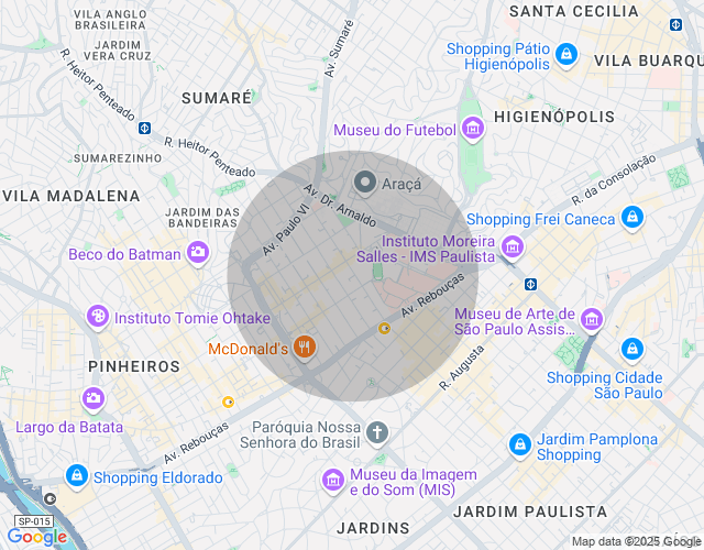 Imóvel no mapa