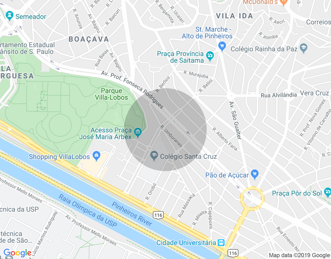 Imóvel no mapa