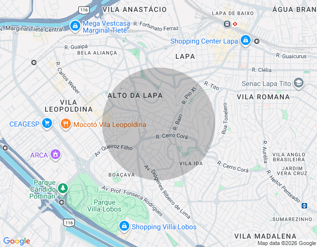 Imóvel no mapa