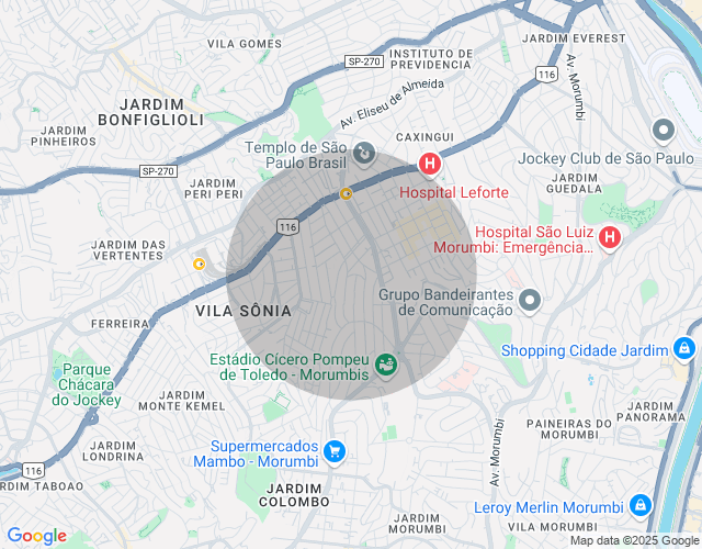 Imóvel no mapa
