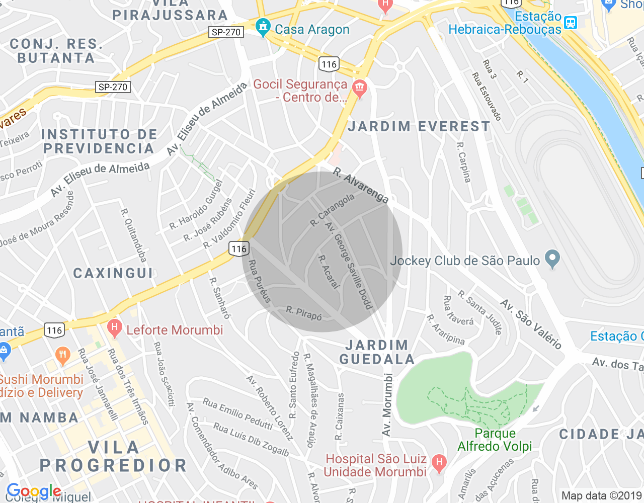 Imóvel no mapa