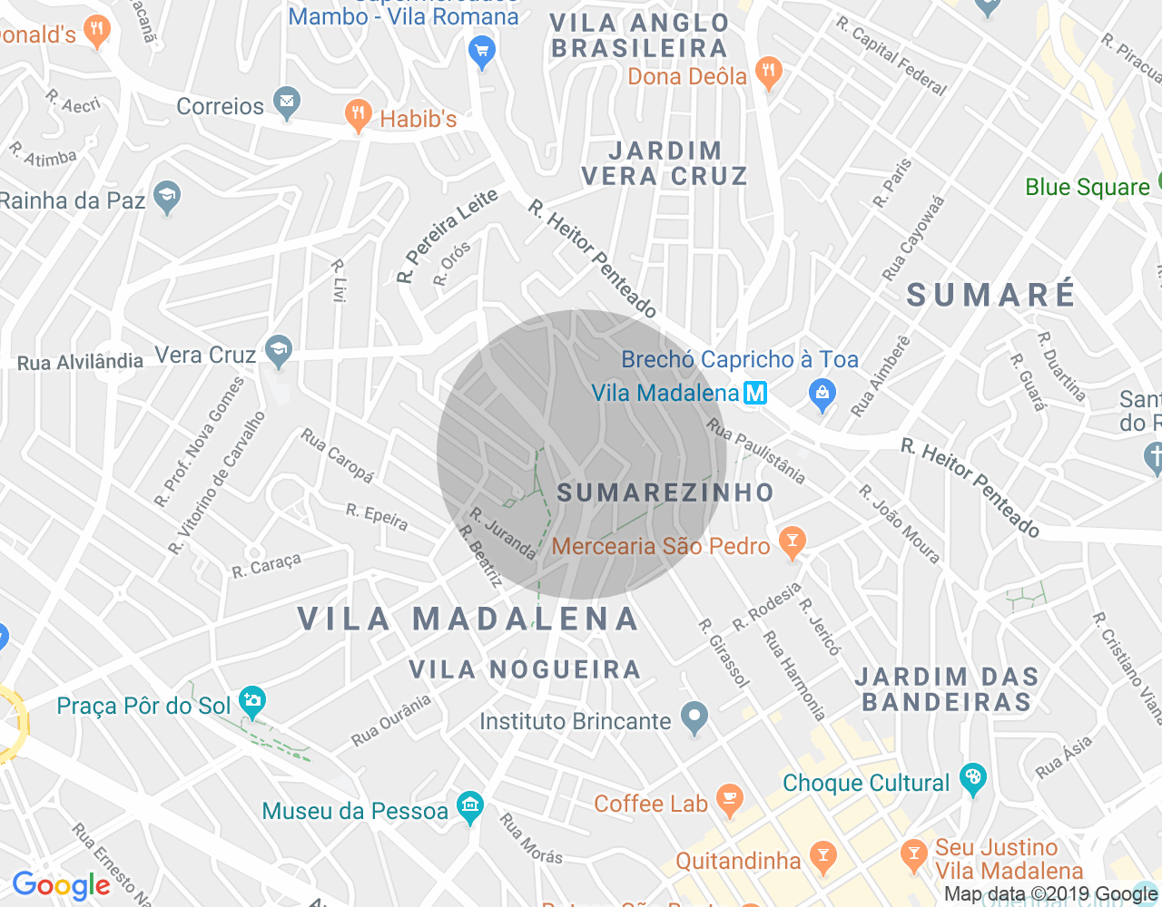 Imóvel no mapa