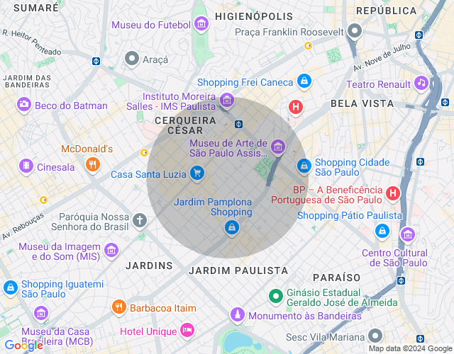 Imóvel no mapa