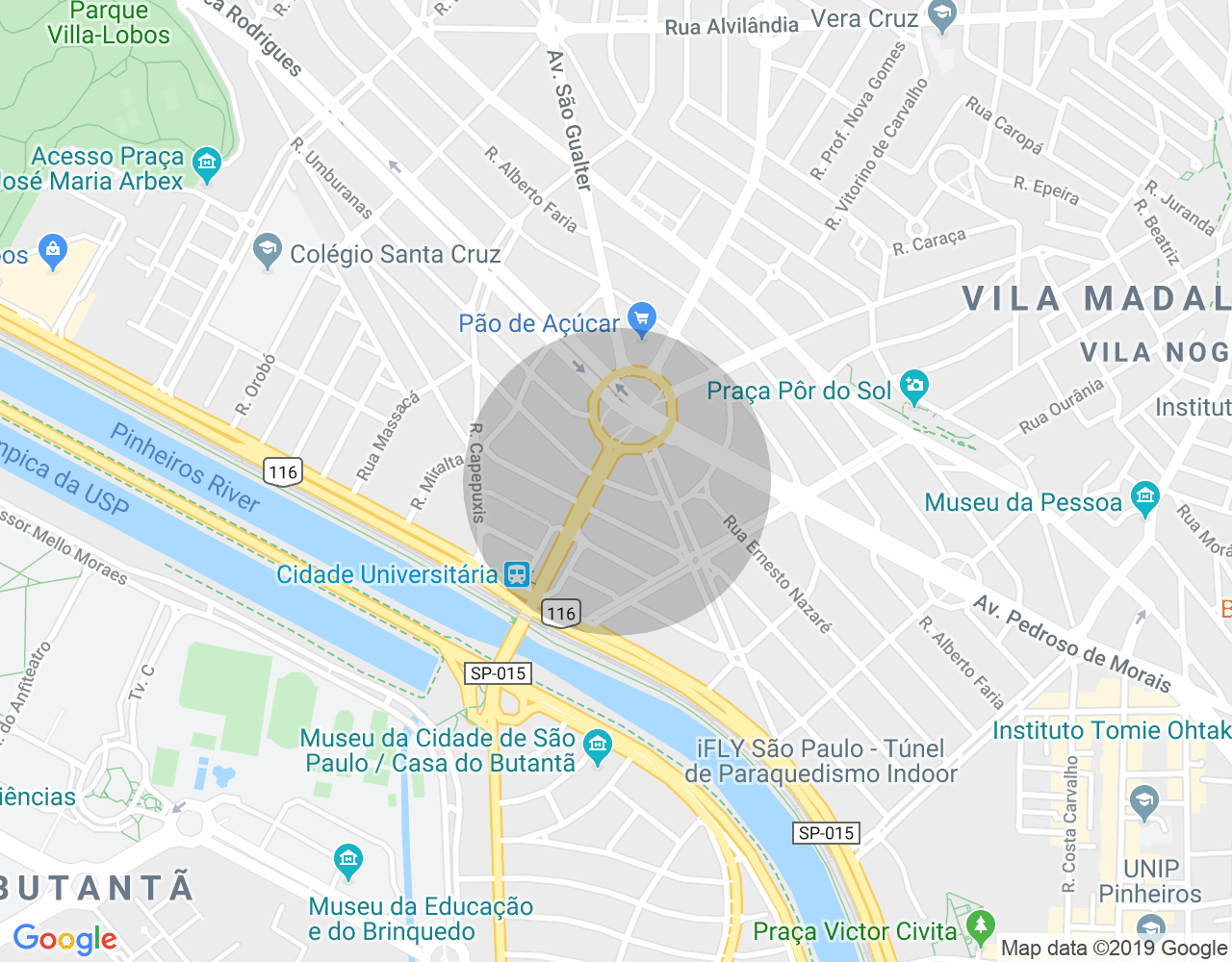 Imóvel no mapa