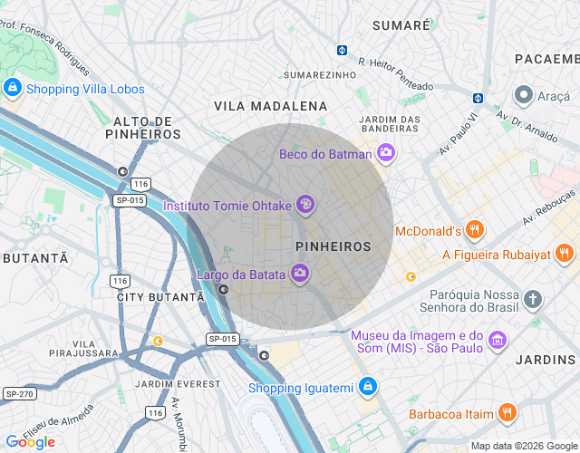 Imóvel no mapa