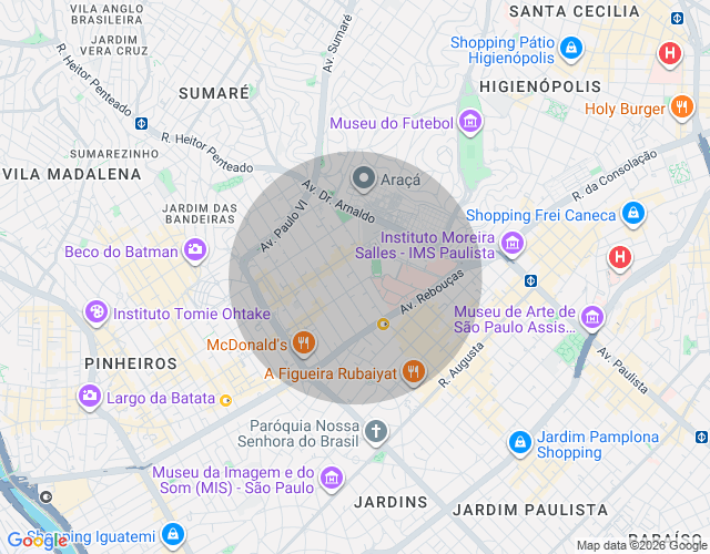 Imóvel no mapa