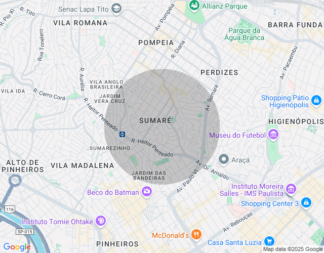 Imóvel no mapa
