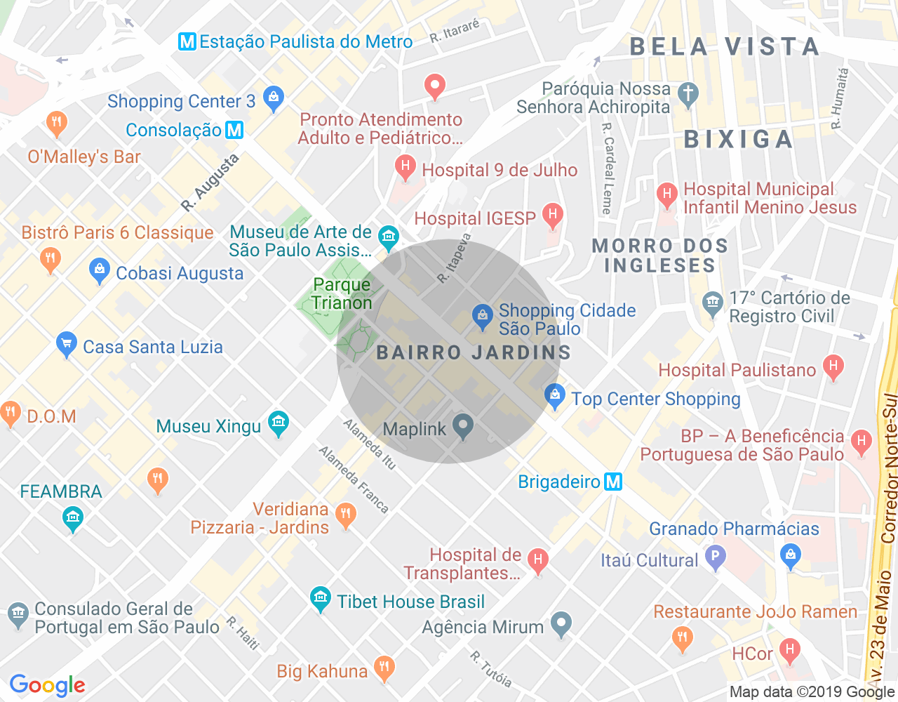 Imóvel no mapa