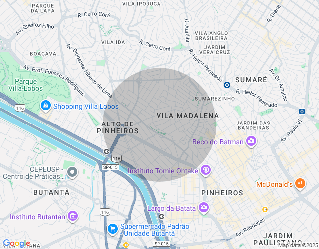 Imóvel no mapa