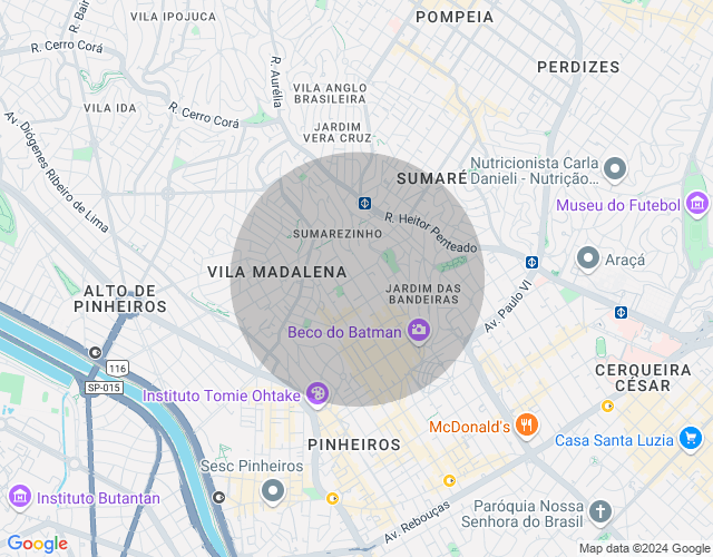 Imóvel no mapa