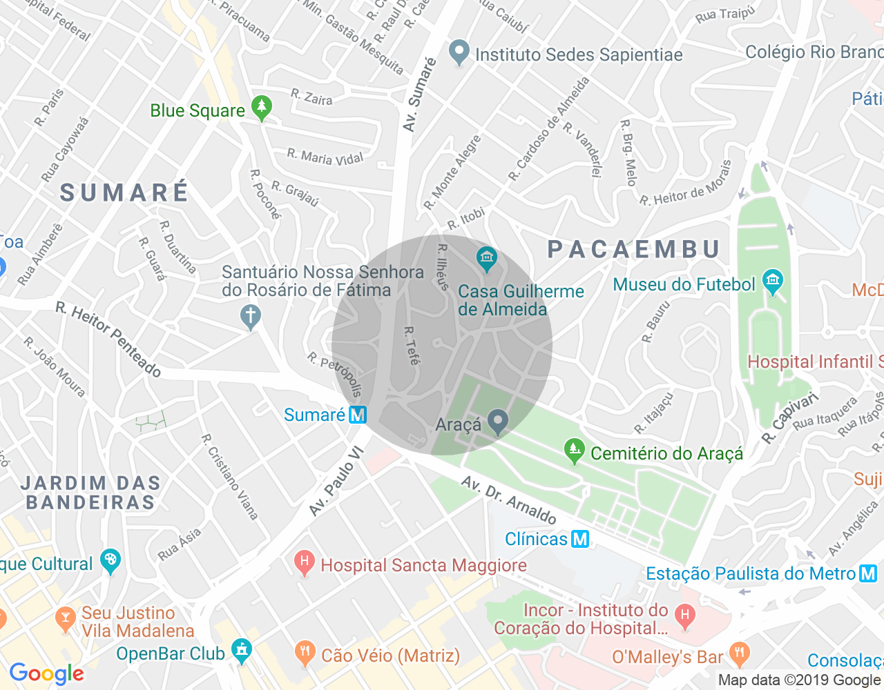 Imóvel no mapa
