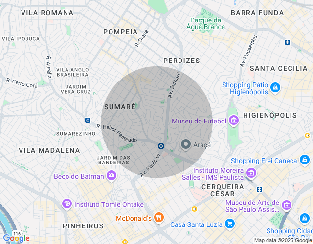 Imóvel no mapa
