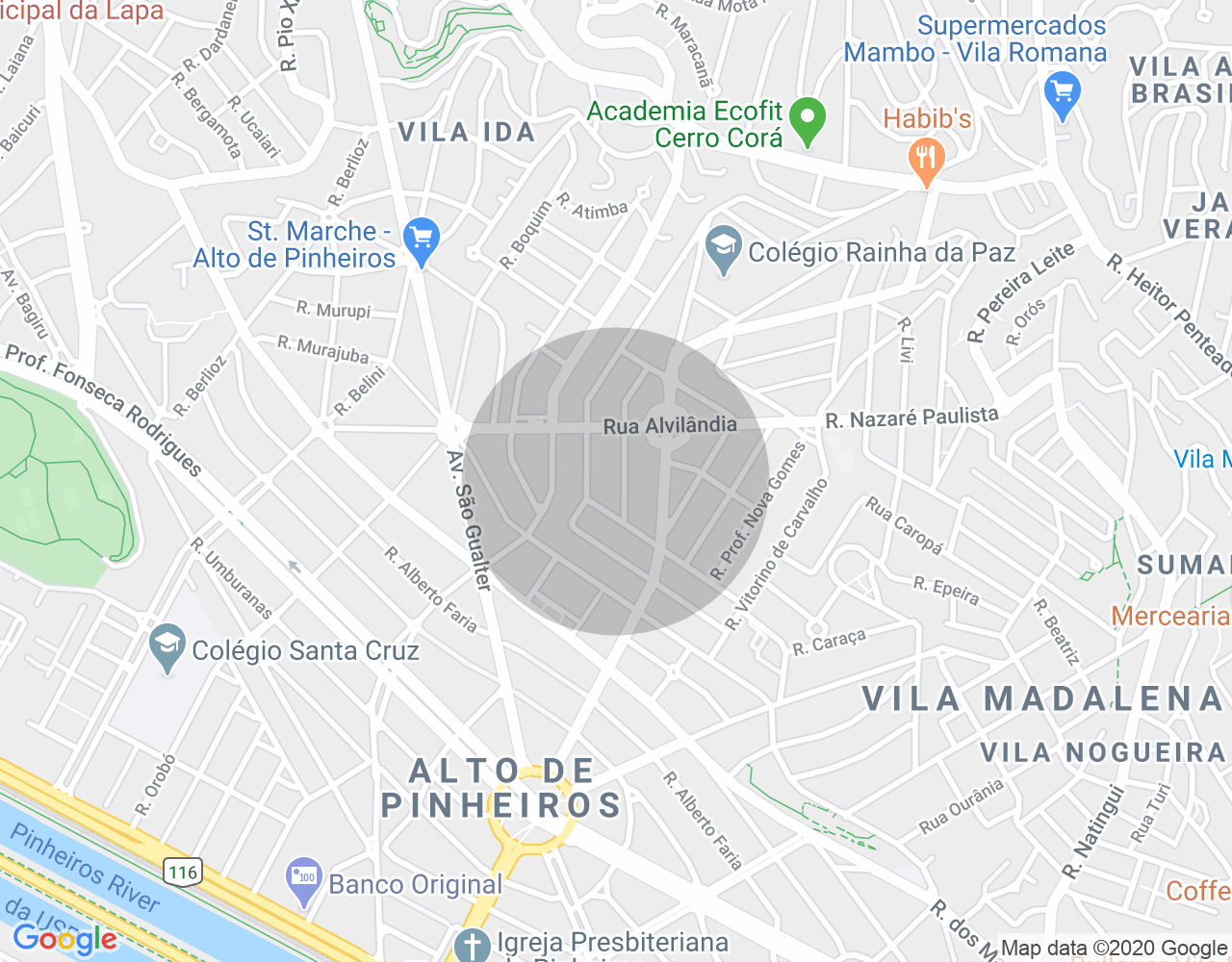 Imóvel no mapa