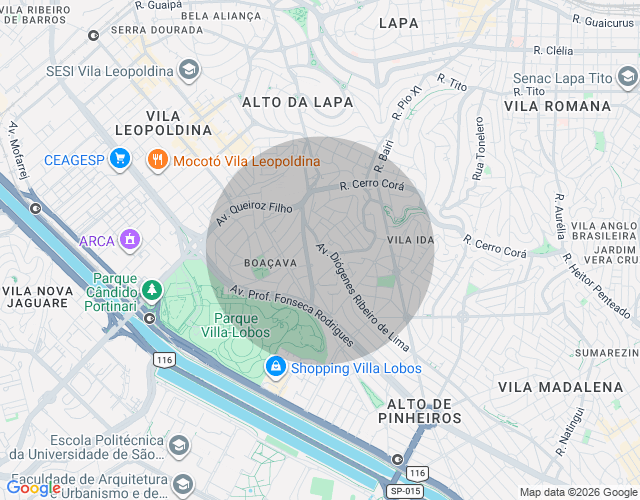 Imóvel no mapa
