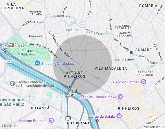 Imóvel no mapa