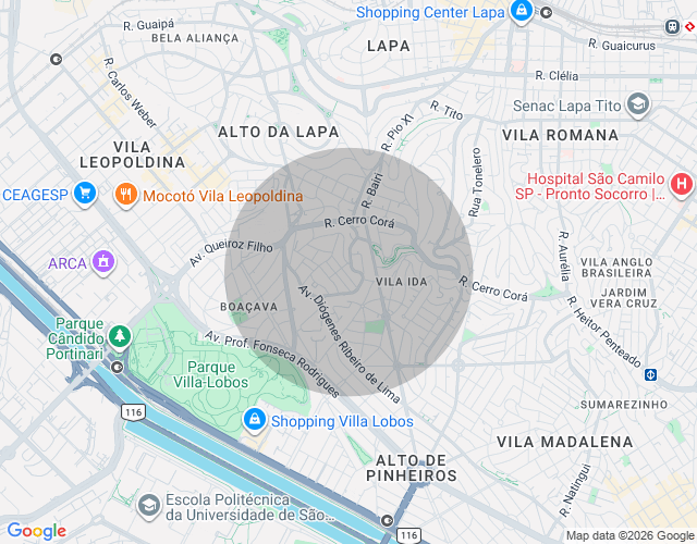 Imóvel no mapa