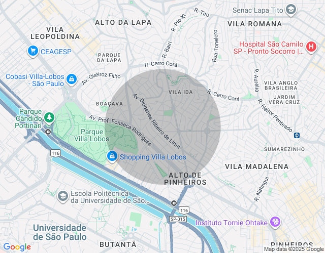 Imóvel no mapa