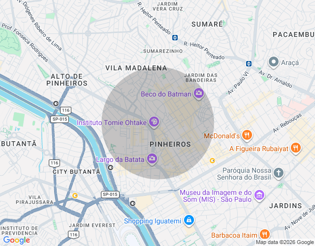 Imóvel no mapa