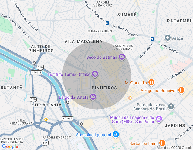 Imóvel no mapa