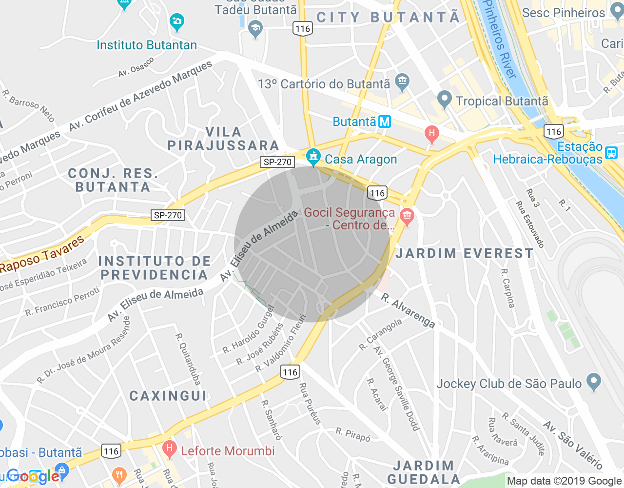 Imóvel no mapa