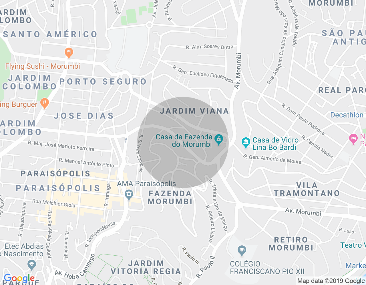 Imóvel no mapa